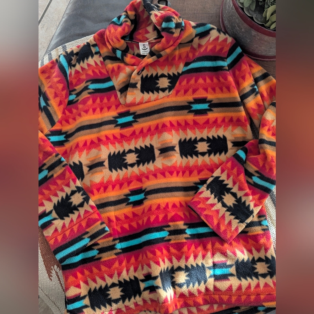 Men's Multicolor Patterned Sweater Cowl neck